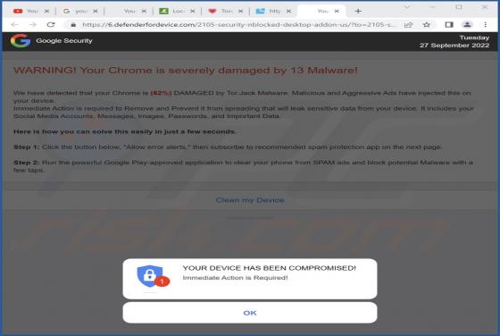 Defenderfordevice.com Ads