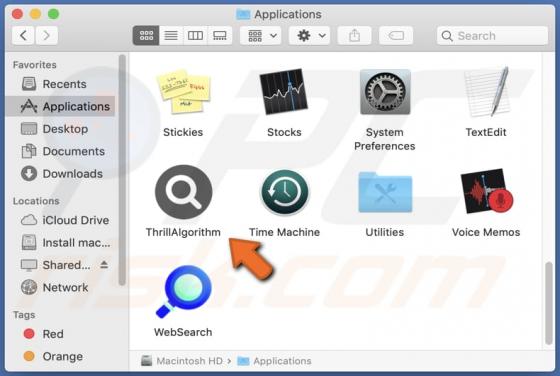 ThrillAlgorithm Adware (Mac)