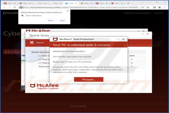 Protectionsurveys.online Ads