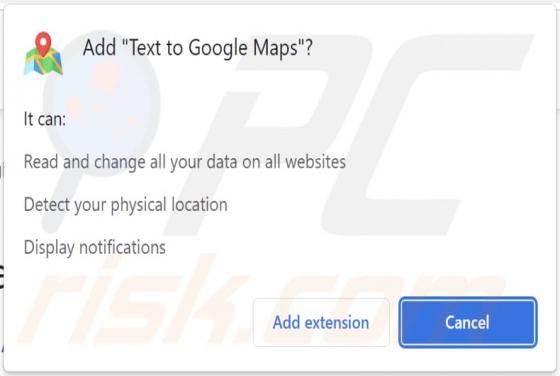 Text to Google Maps Adware