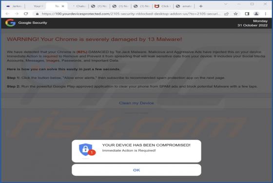 Yourdevicesprotected.com Ads
