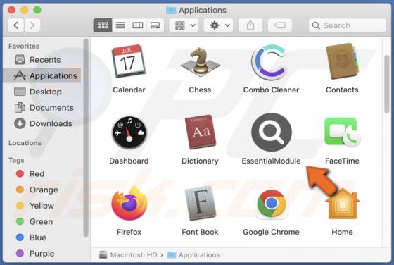 EssentialModule Adware (Mac)