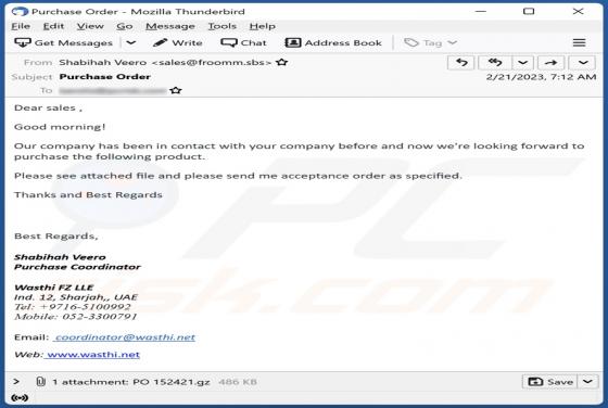 Company Contact Email Virus