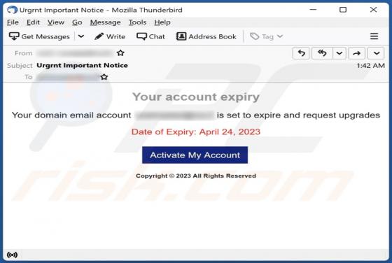 Your Account Expiry Email Scam