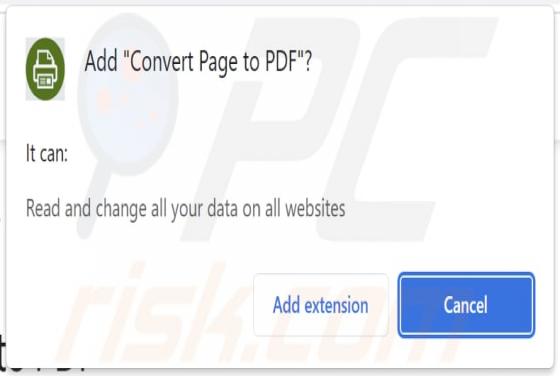 Convert Page To PDF Adware