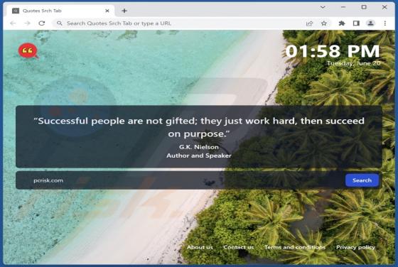 Quotes Srch Tab Browser Hijacker