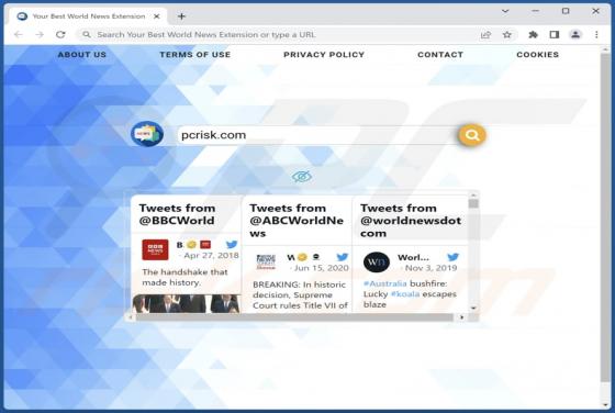 Your Best World News Extension Browser Hijacker