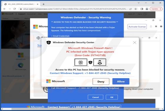 Error Code: 2V7HGTVB POP-UP Scam