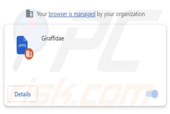 Giraffidae Malicious Extension