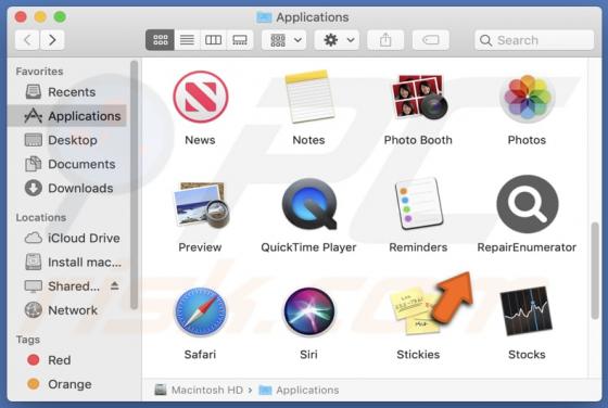 RepairEnumerator Adware (Mac)