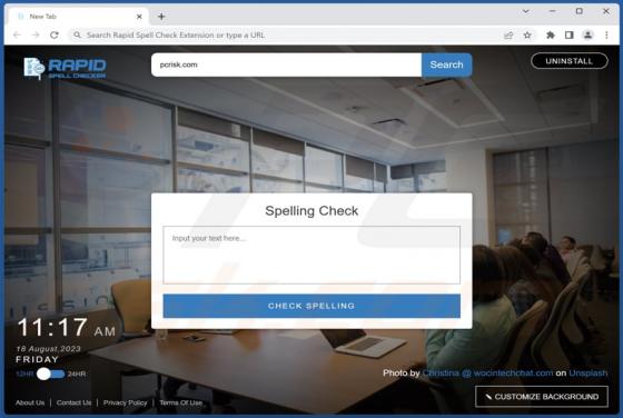 Rapid Spell Check Extension Browser Hijacker