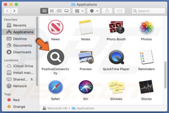 PositiveConnectivity Adware (Mac)