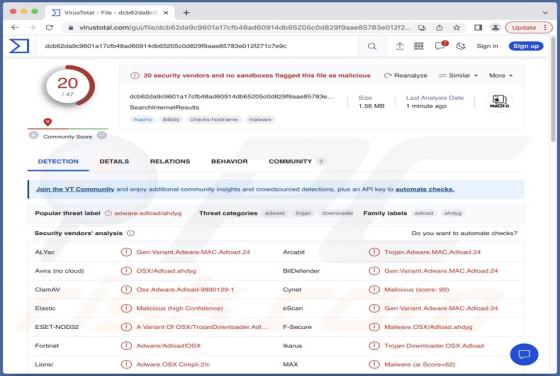 SearchInternetResults Adware (Mac)