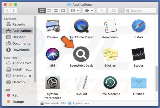 SpeedHelpDesk Adware (Mac)