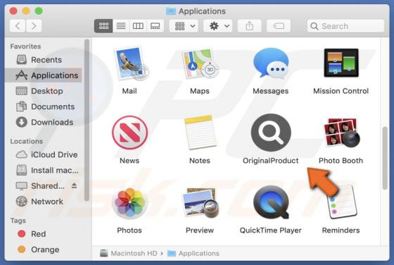 OriginalProduct Adware (Mac)