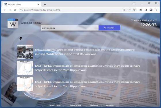Wikiped Today Browser Hijacker