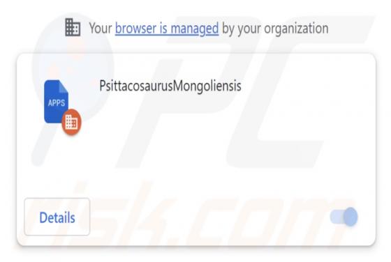 PsittacosaurusMongoliensis Malicious Extension