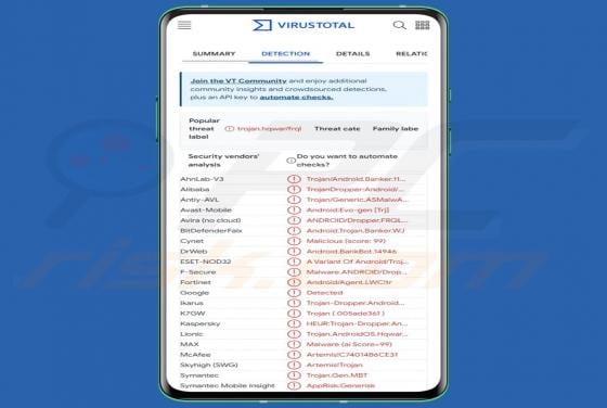 TrickMo Banking Trojan (Android)
