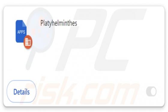 Platyhelminthes Malicious Extension
