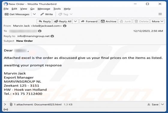 Final Price Email Scam