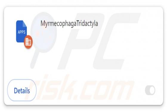 MyrmecophagaTridactyla Malicious Extension