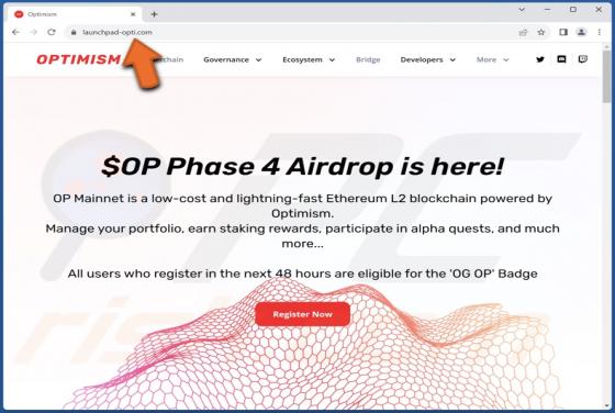 OPTIMISM (OP) Airdrop Scam
