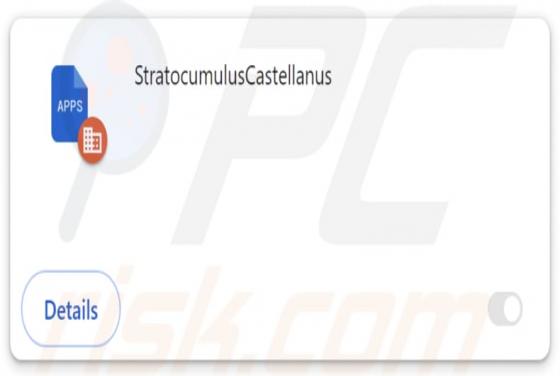 StratocumulusCastellanus Malicious Extension