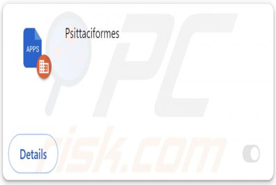 Psittaciformes Malicious Extension