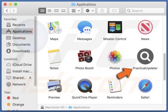 PracticalUpdater Adware (Mac)
