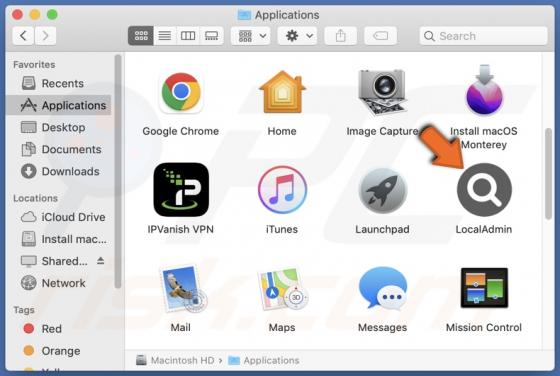 LocalAdmin Adware (Mac)