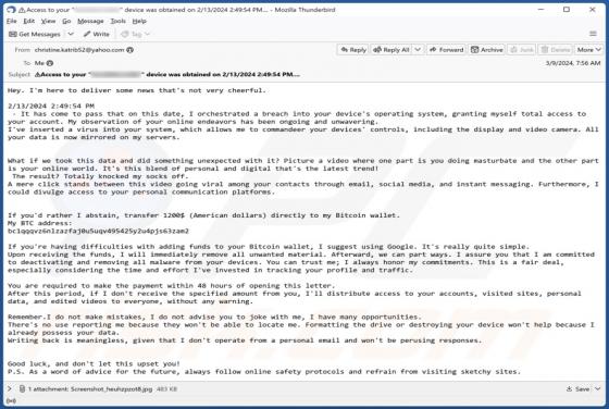 News That's Not Very Cheerful Email Scam