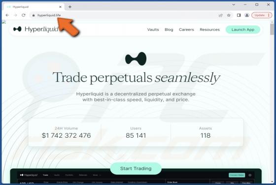 Fake Hyperliquid Trading Platform Scam