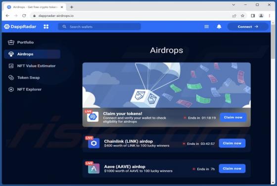 DappRadar Airdrops Scam
