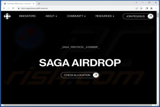 SAGA AIRDROP Scam