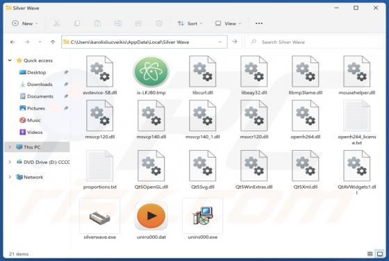 Silver Wave Unwanted Application