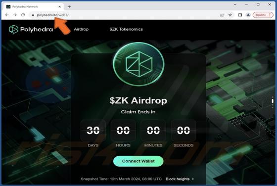 Fake Polyhedra Network $ZK Airdrop Scam