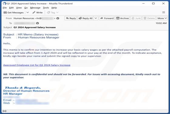 Salary Increase Email Scam
