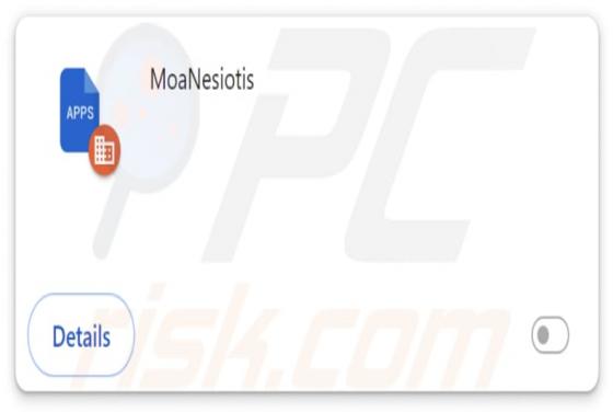MoaNesiotis Malicious Extension