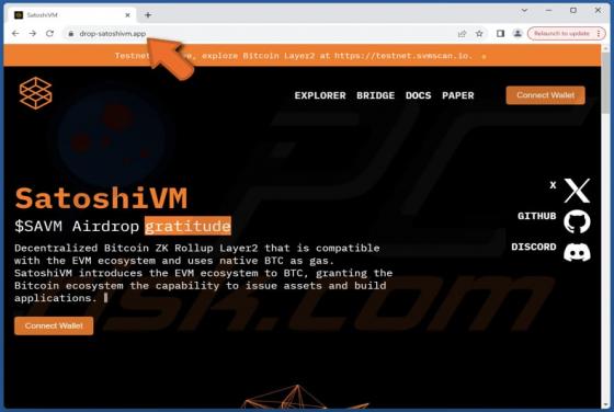 SatoshiVM Airdrop Scam