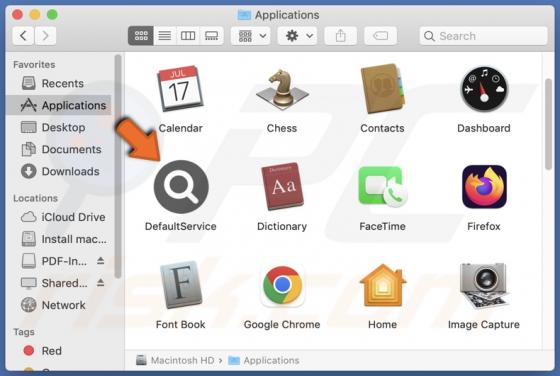 DefaultService Adware (Mac)