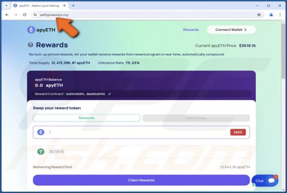 apyETH Rewards Scam