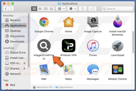 IntegerDrivePrivacy Adware (Mac)