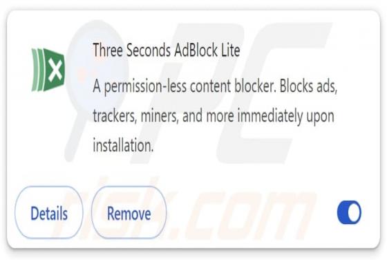 Three Seconds AdBlock Lite Adware