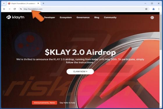 Klaytn ($KLAY) Airdrop Scam