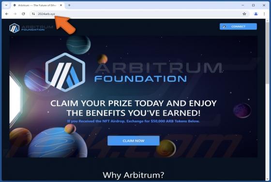 Arbitrum (ARB) NFT Airdrop Scam
