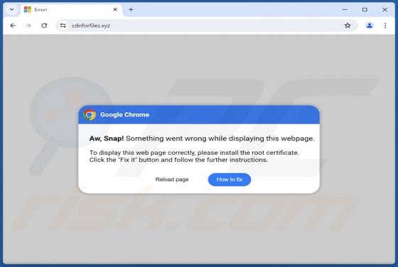 Please Install The Root Certificate POP-UP Scam