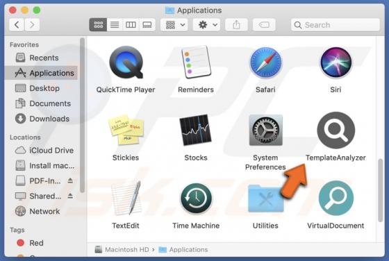 TemplateAnalyzer Adware (Mac)