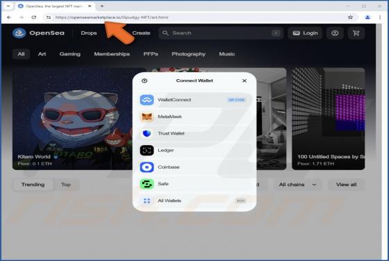 Fake OpenSea Marketplace Scam