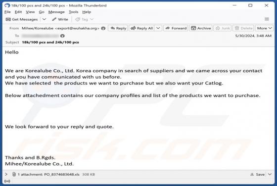 Products We Want To Purchase Email Virus
