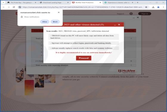 Romancerocket.click Ads